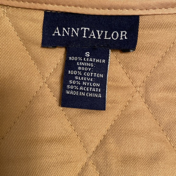 Ann Taylor 100% leather jacket, Excellent Condition, see measurements in photos - Picture 6 of 13